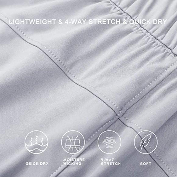 Willit Women's Light Grey Athletic Shorts (Large) - Picture 3 of 5